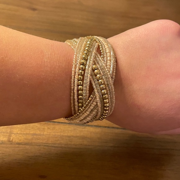 Francescas Beaded Braided Cuff Bracelet - Picture 3 of 4